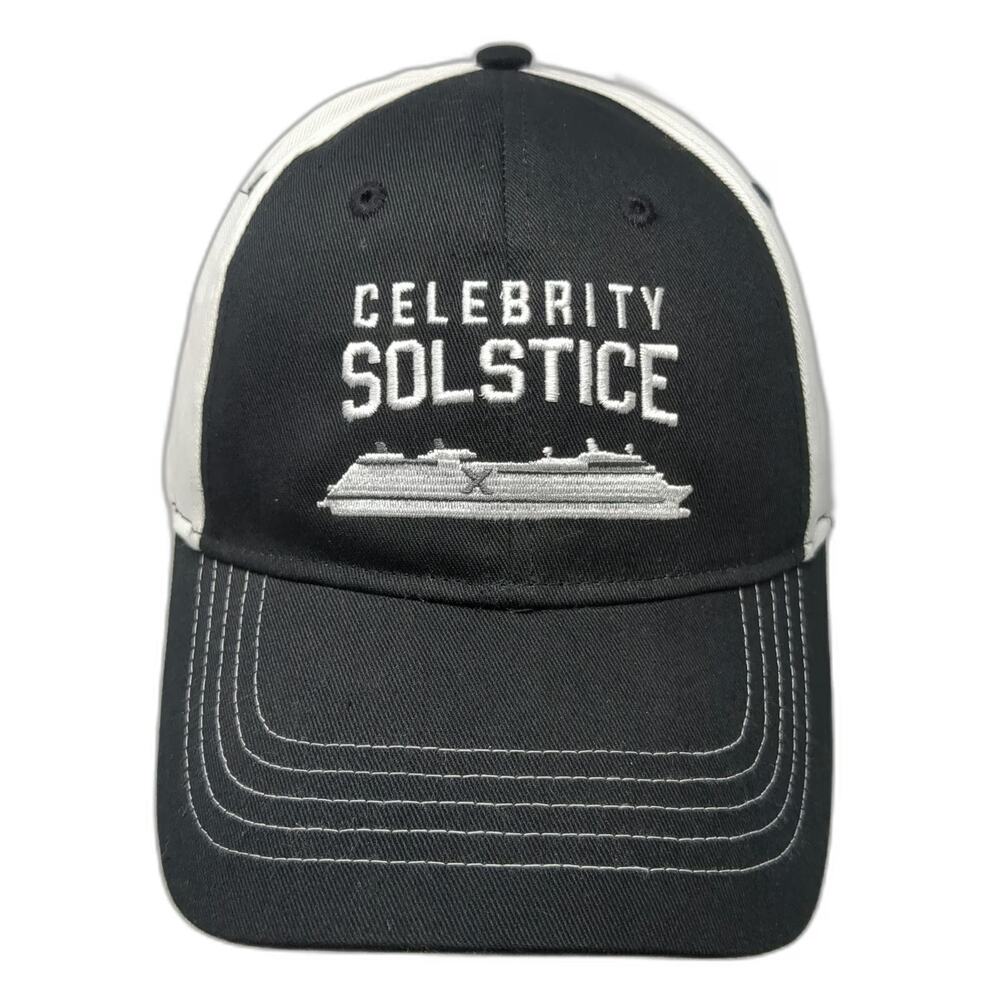 Celebrity Cruises Snapback Hat Black OSFM Solstice Ship Crew Embroidered Cotton